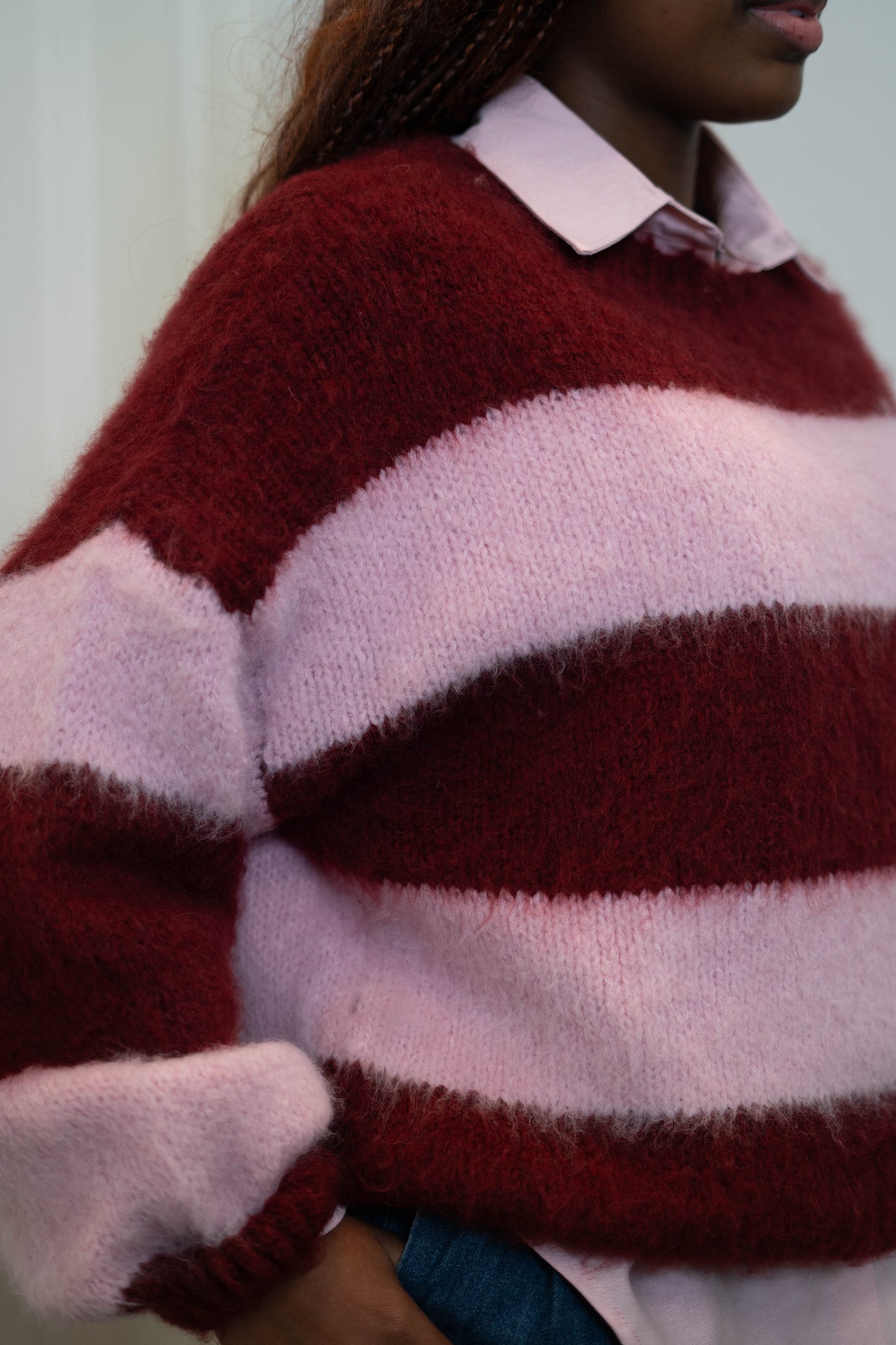 Inès pull burgundy/roze