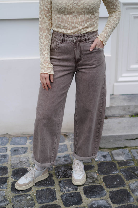 Nina balloon jeans grijs