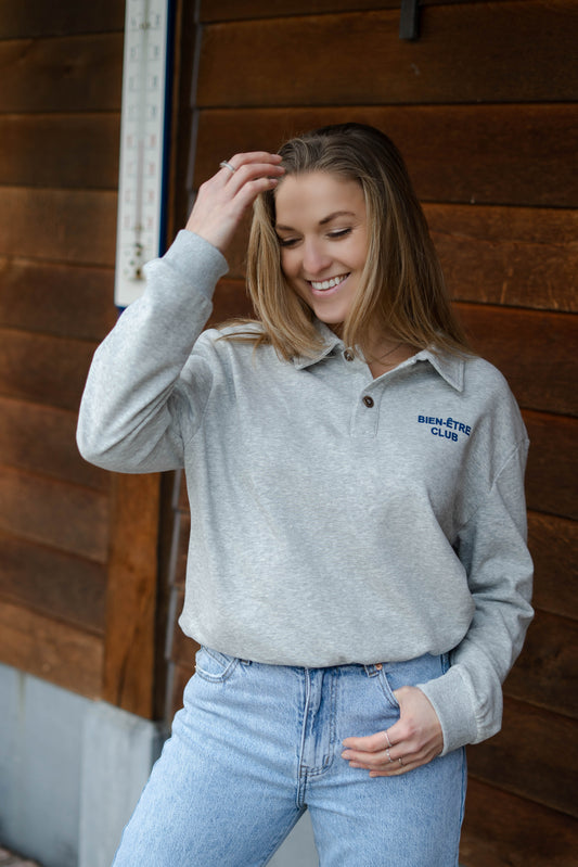 Bien-être club polo grijs