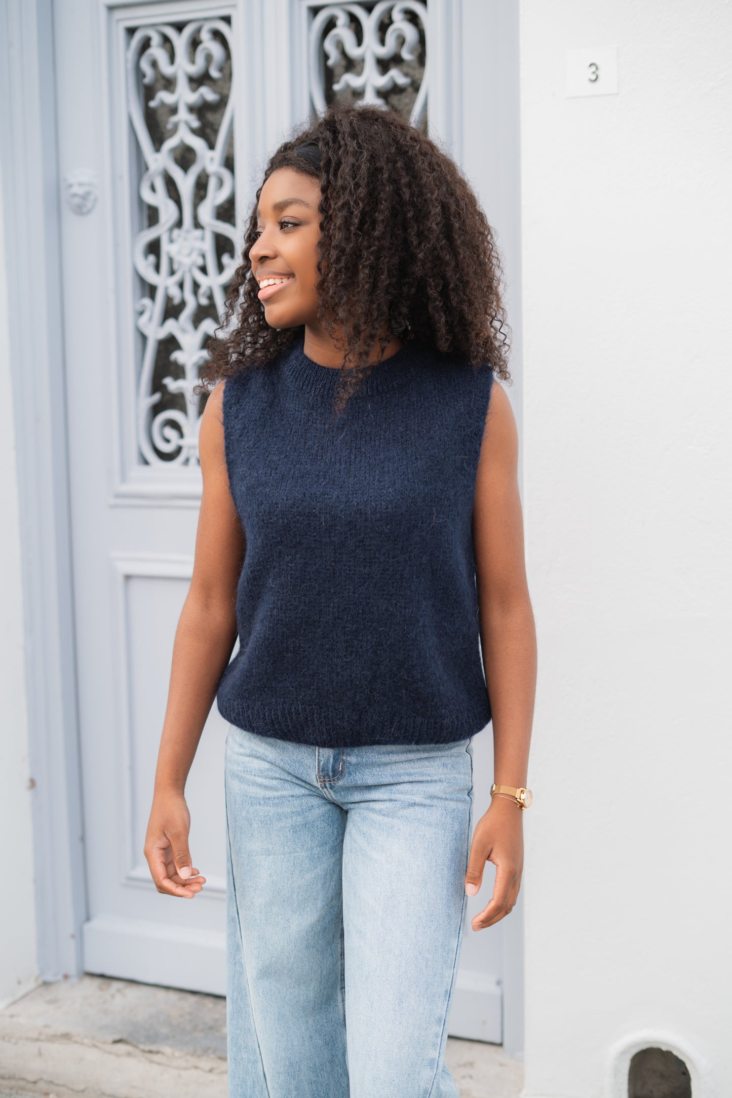 Lune debardeur marine