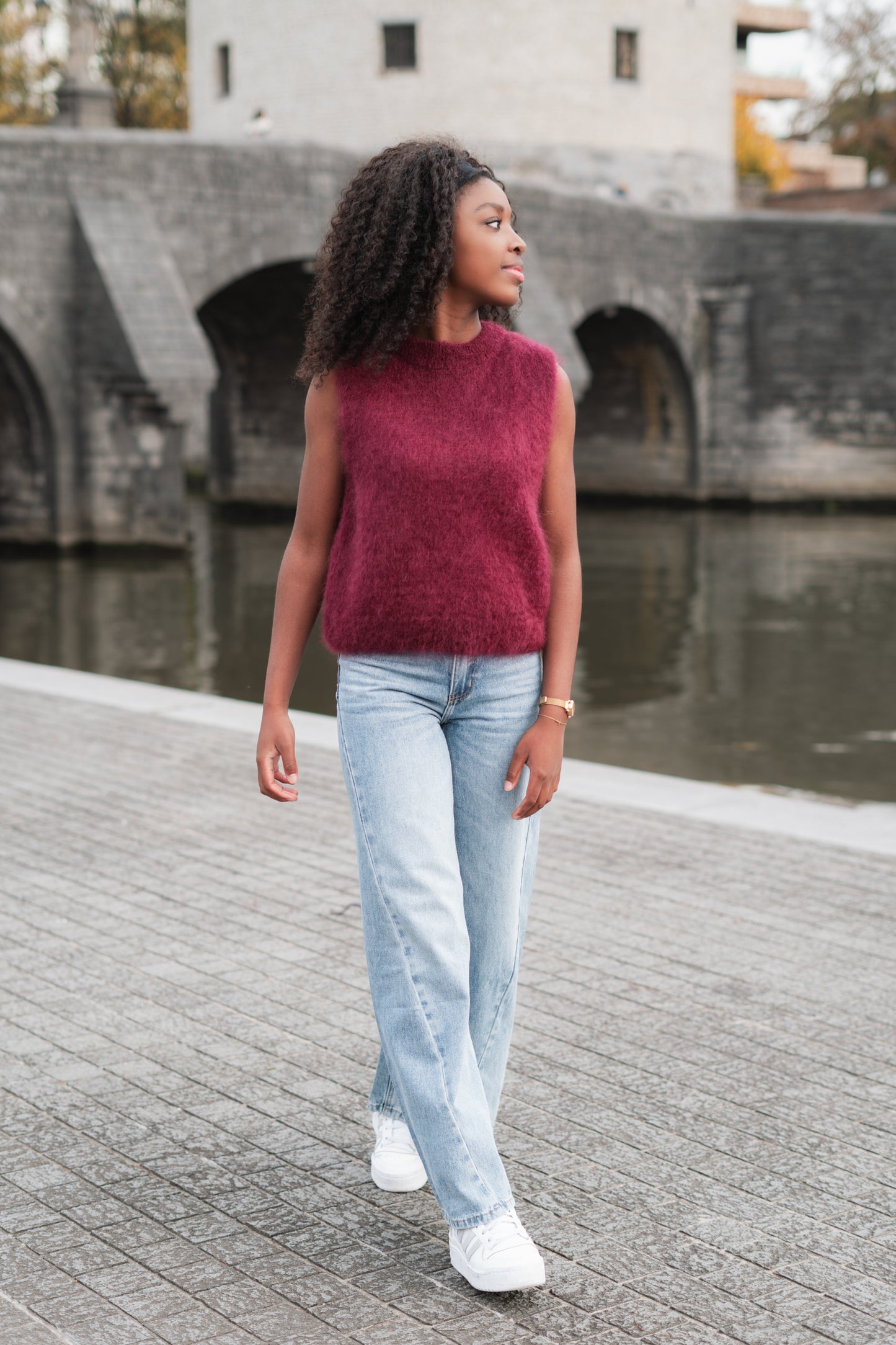 Alice mohair debardeur burgundy