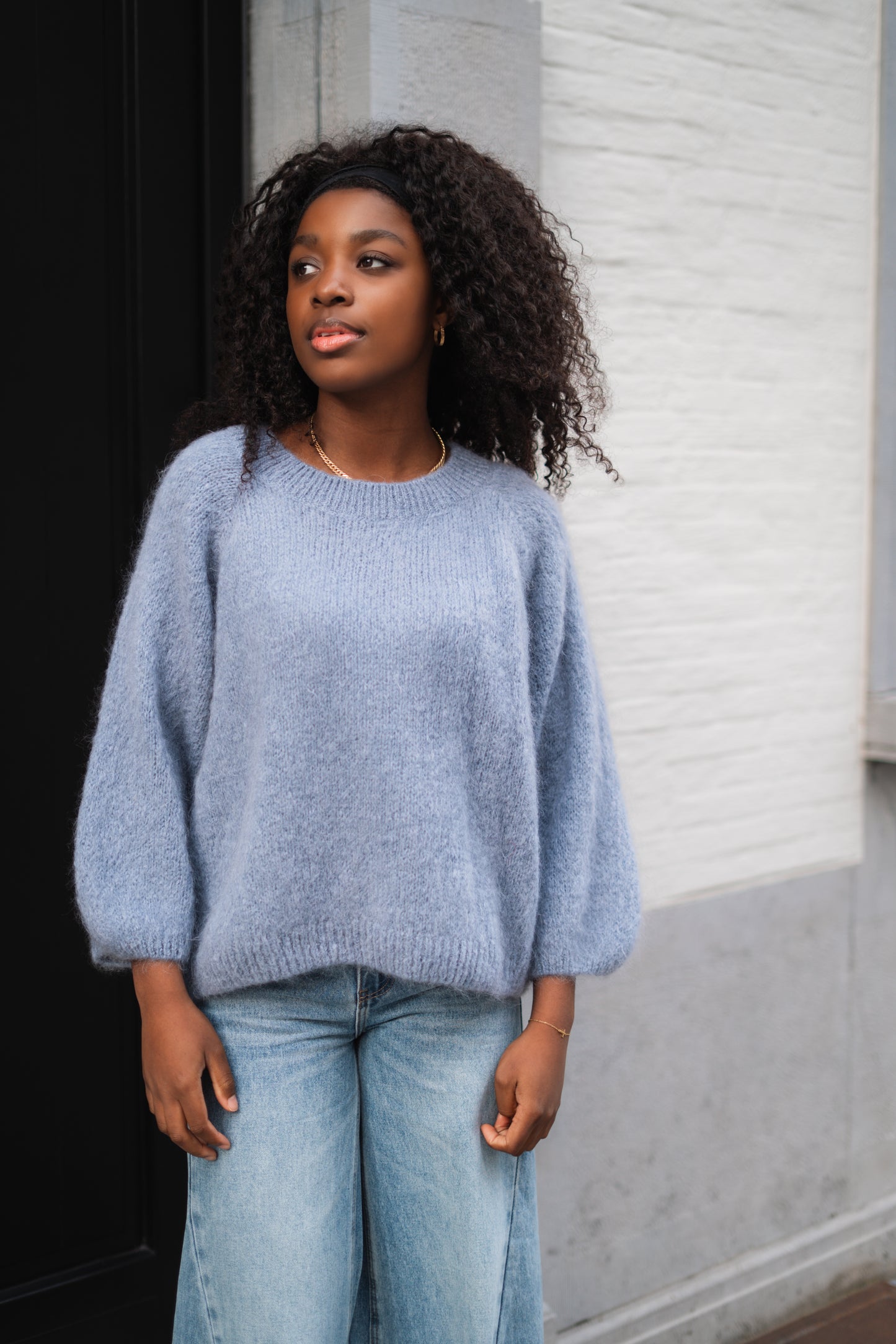 Marie knitwear grijsblauw