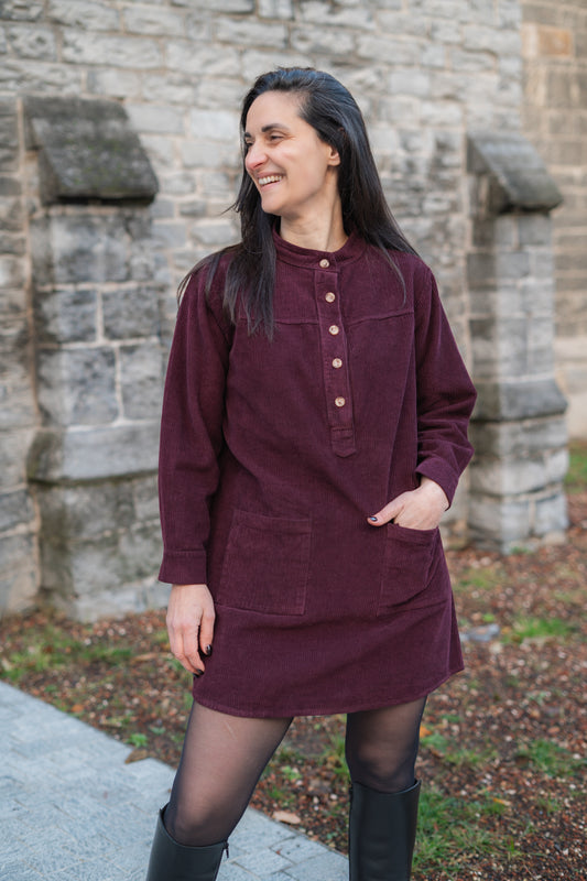 Éloise jurk burgundy