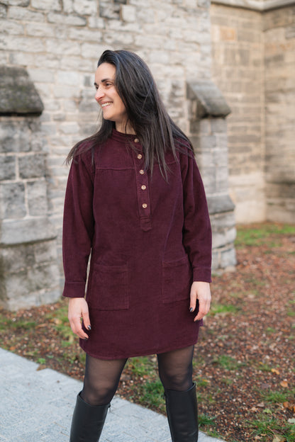 Éloise jurk burgundy