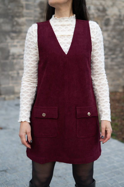 Sophie jurk burgundy