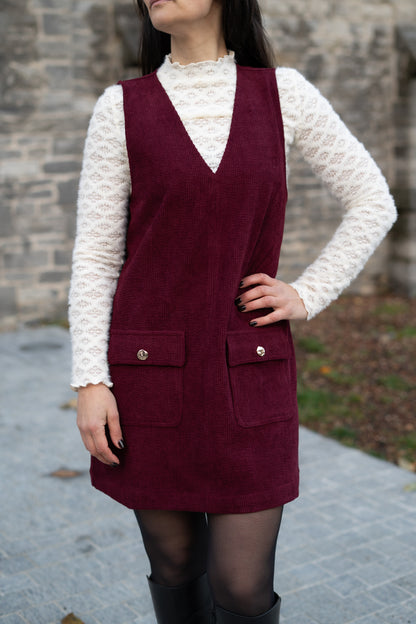 Sophie jurk burgundy