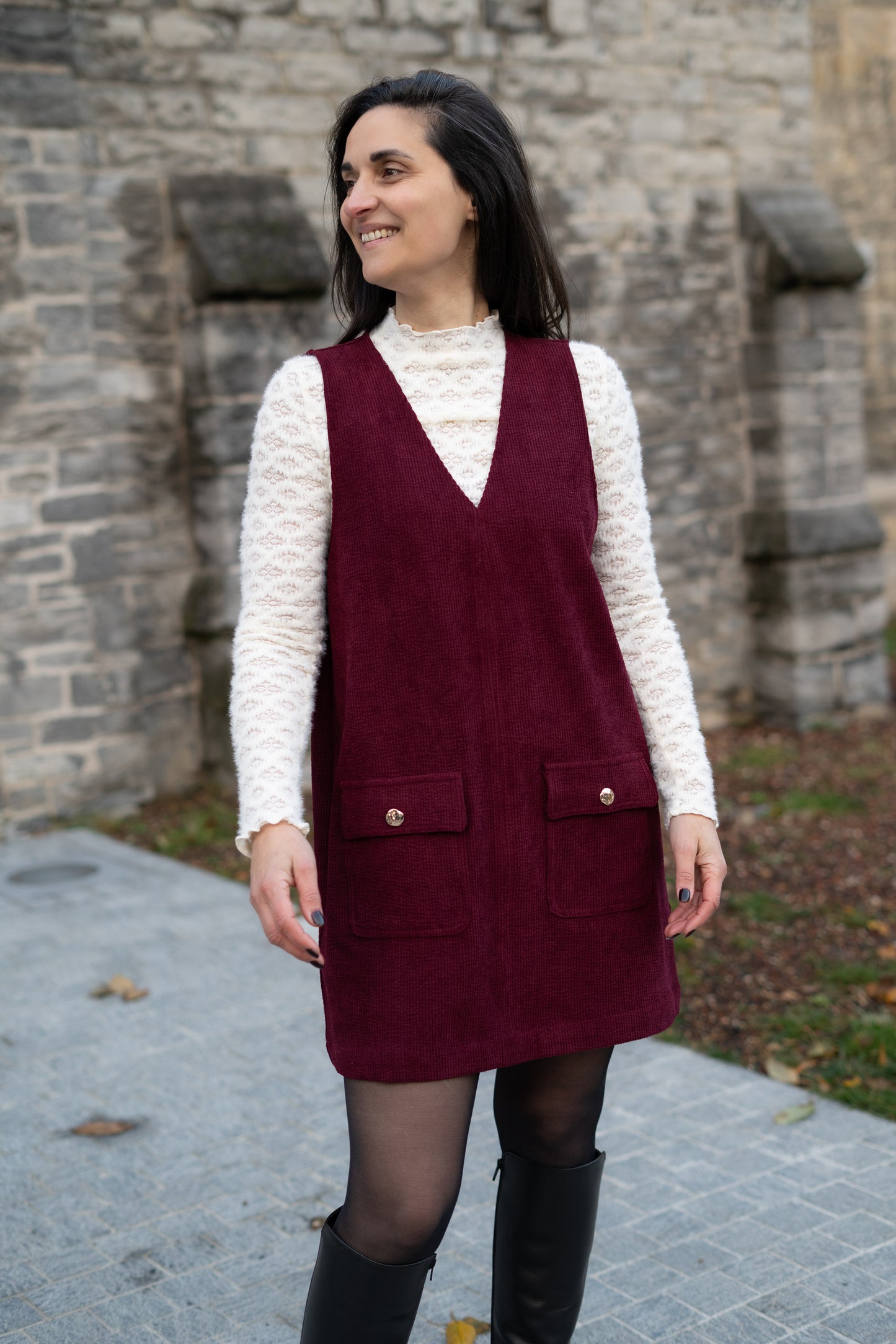 Sophie jurk burgundy