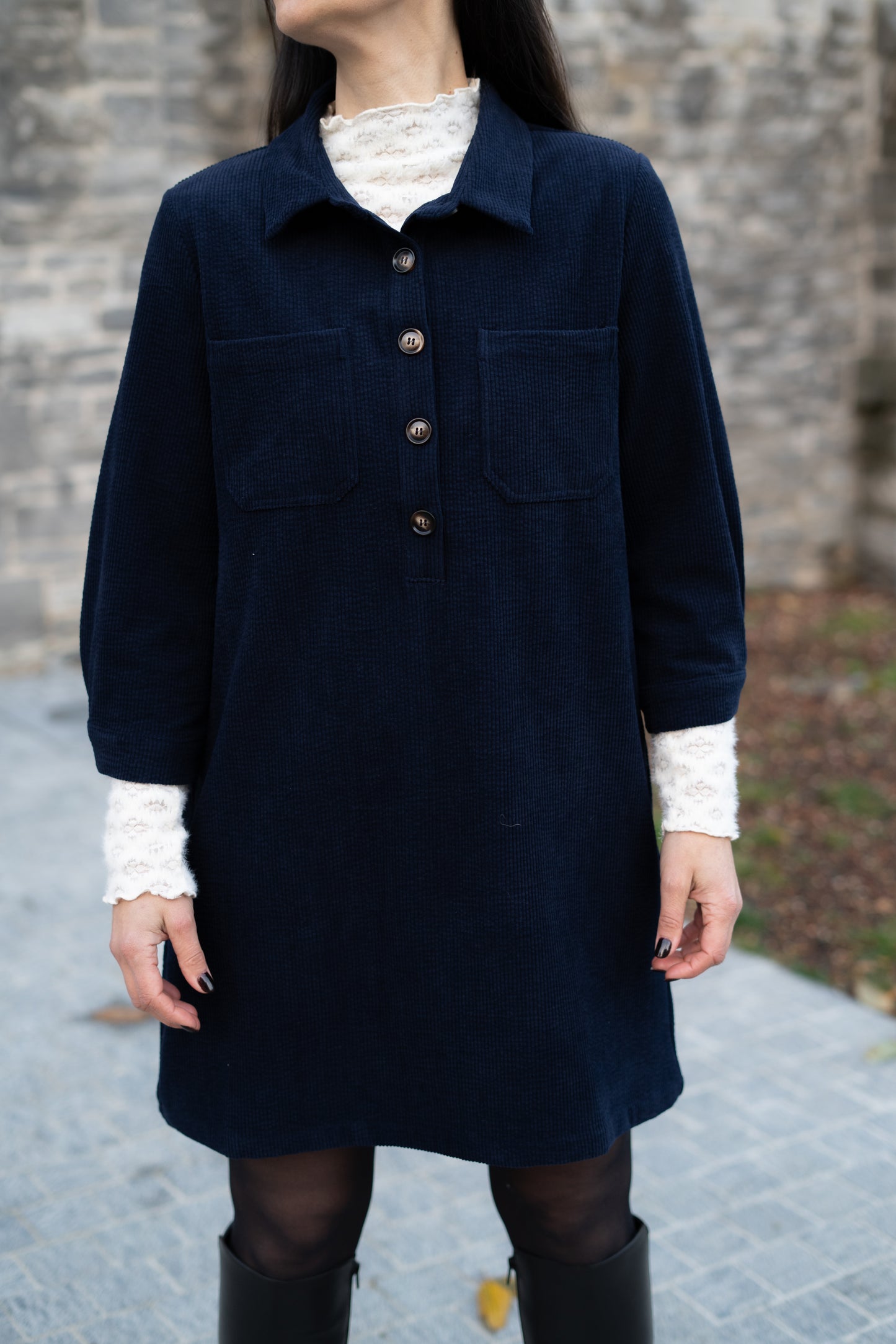 Ophélie jurk marine