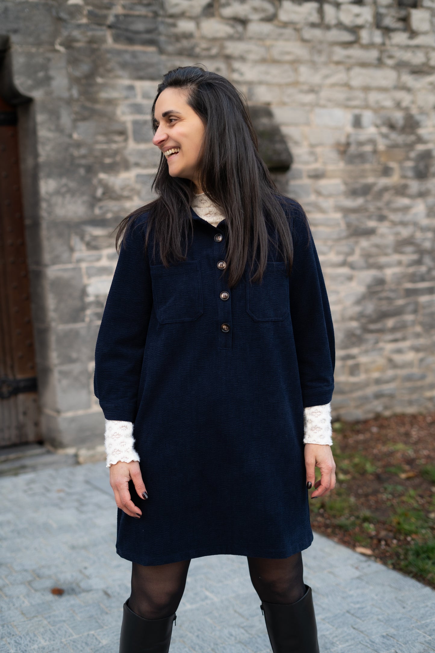 Ophélie jurk marine