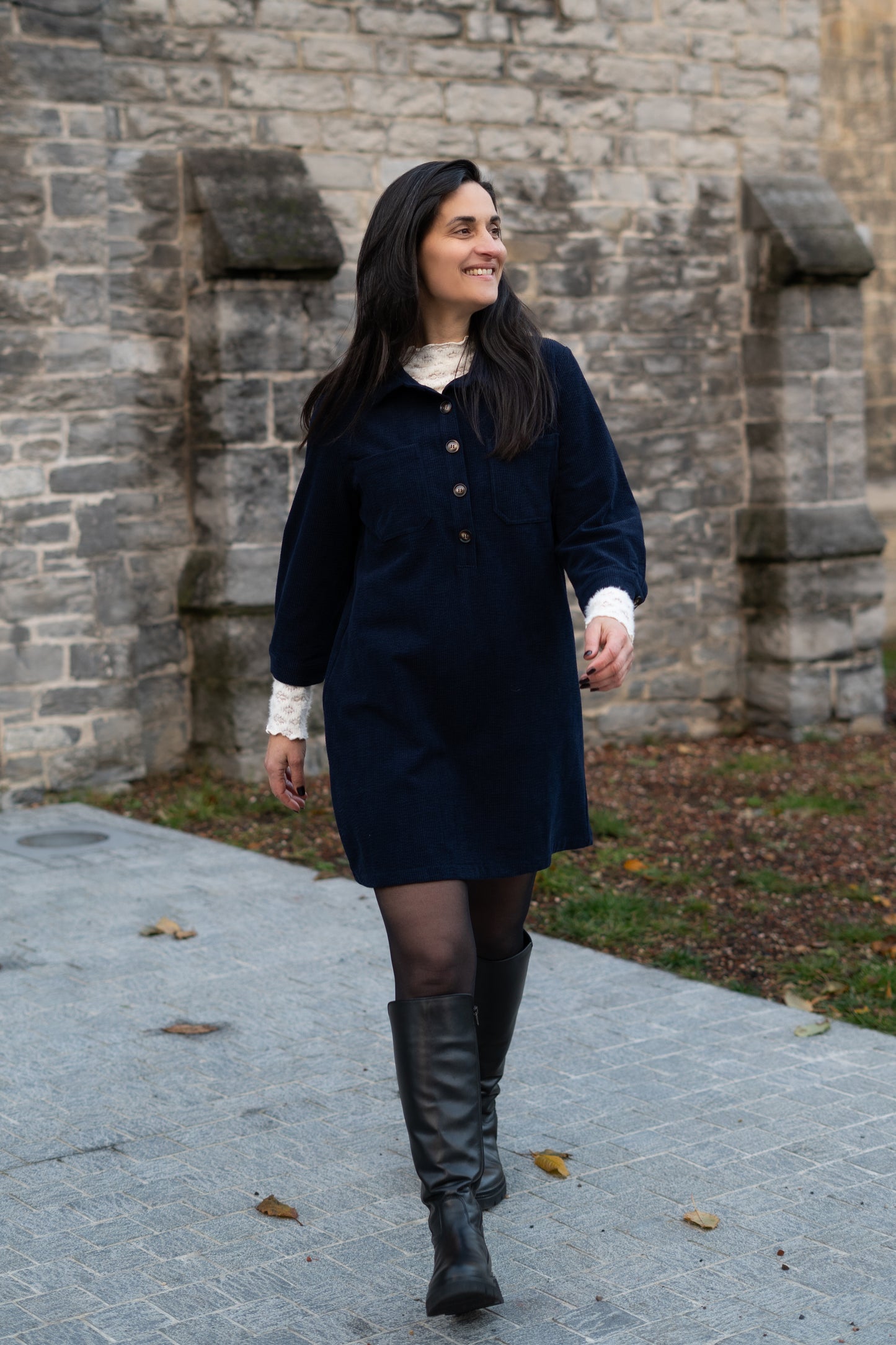 Ophélie jurk marine