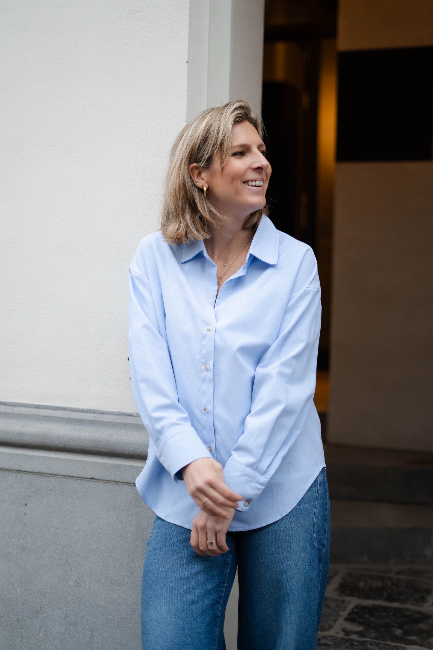 Amélie blouse lichtblauw