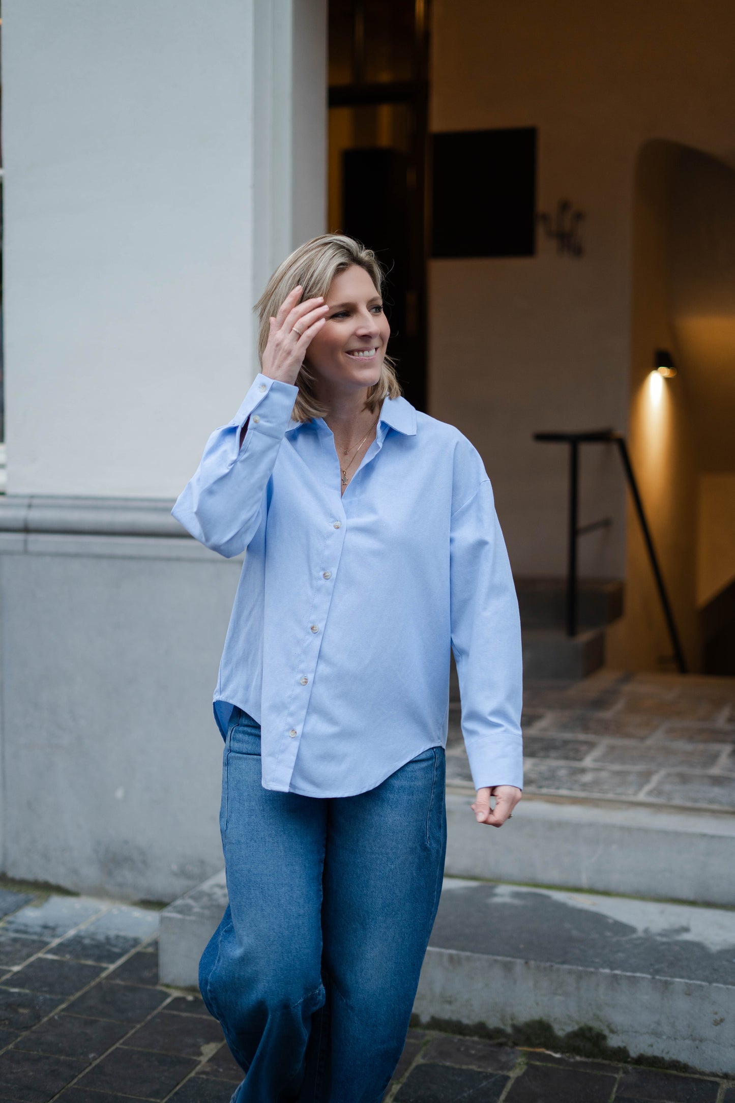 Amélie blouse lichtblauw