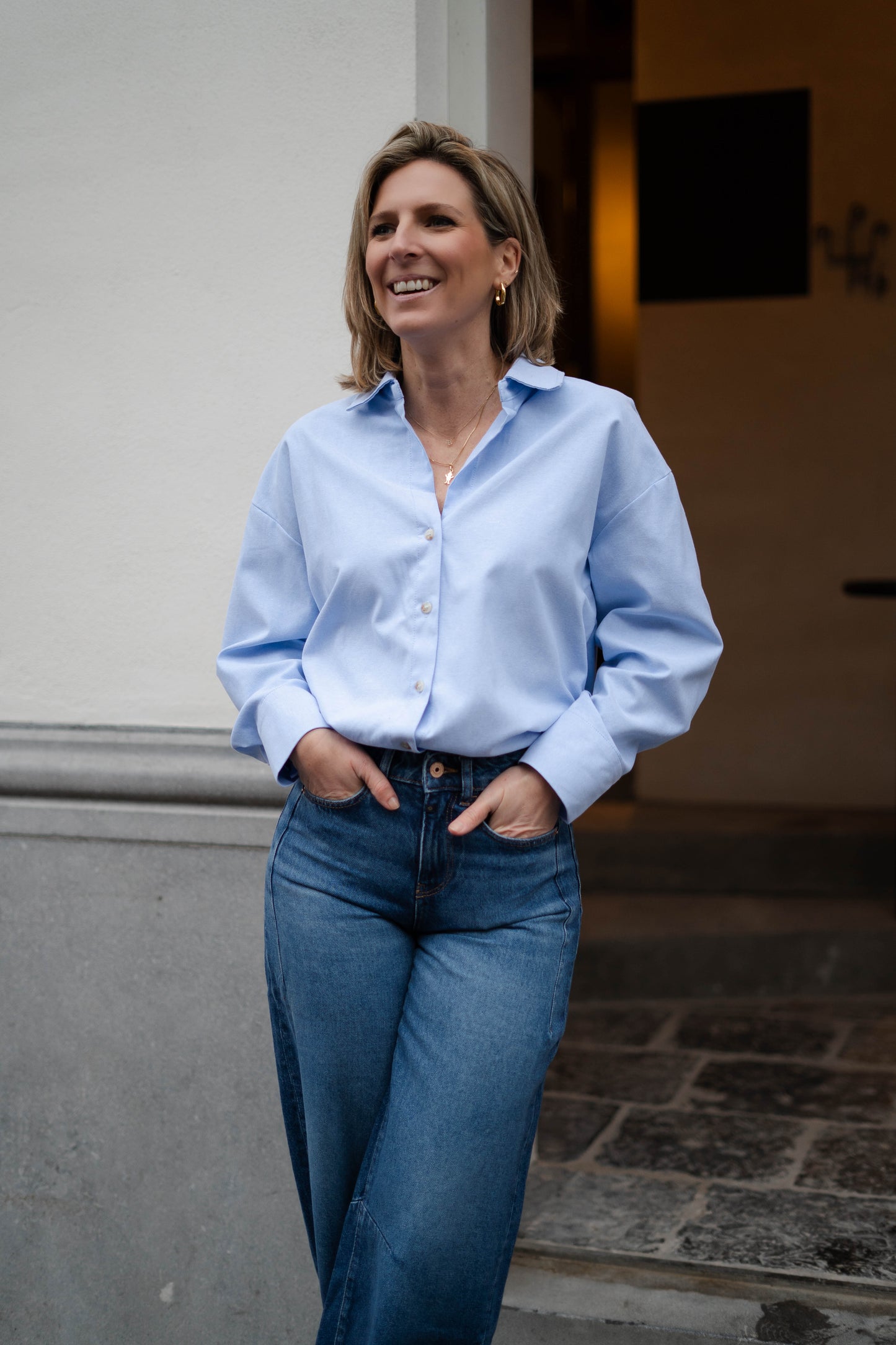 Amélie blouse lichtblauw