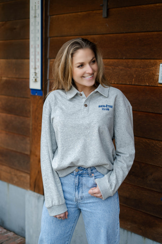 Bien-être club polo grijs