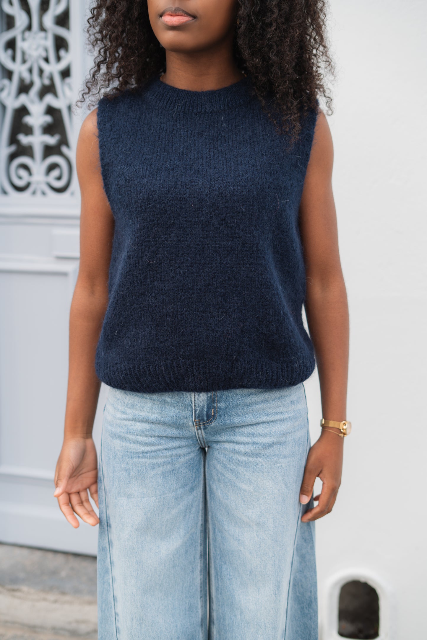 Lune debardeur marine