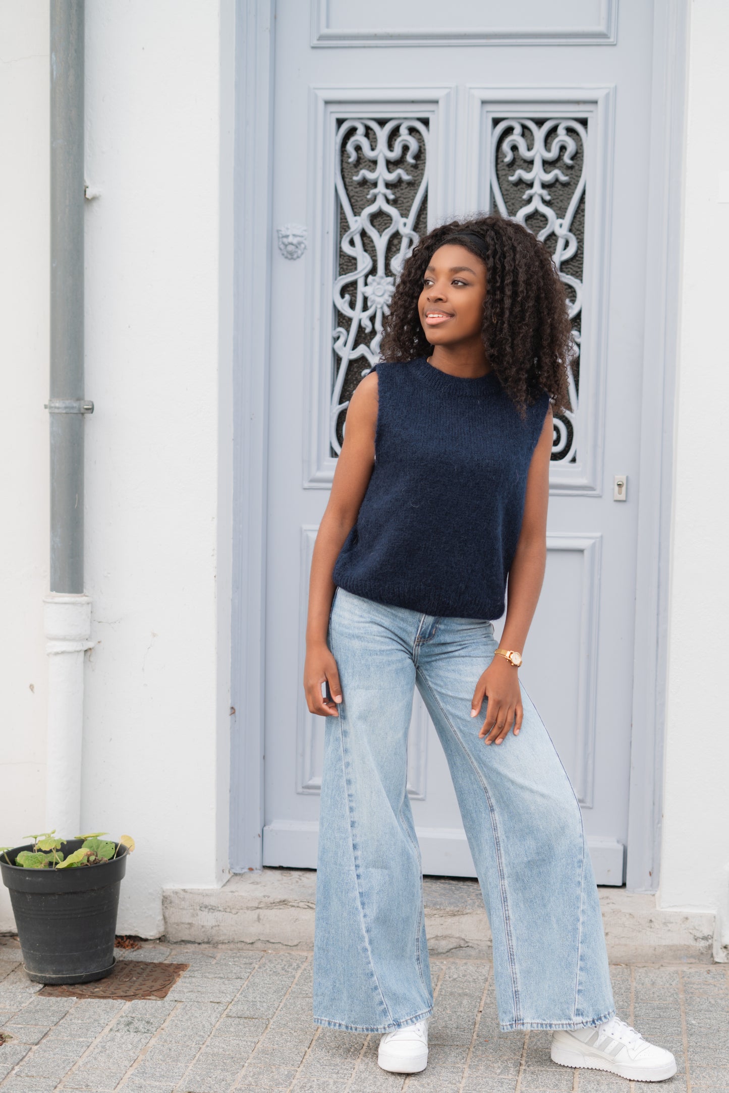 Lune debardeur marine