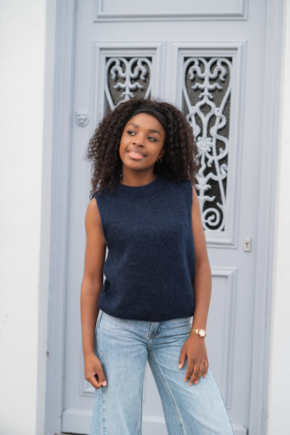 Lune debardeur marine