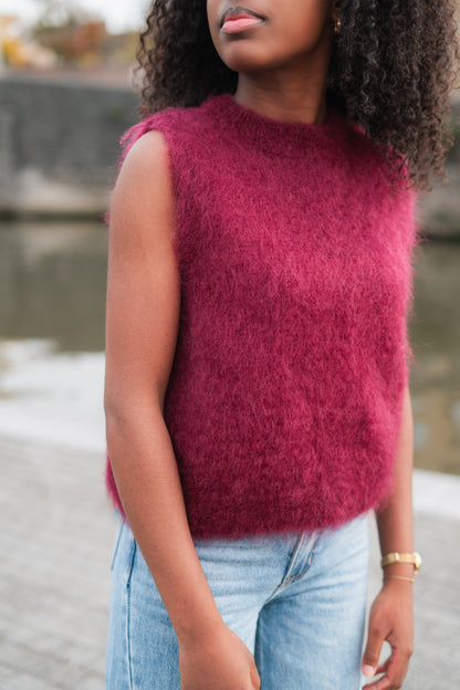 Alice mohair debardeur burgundy
