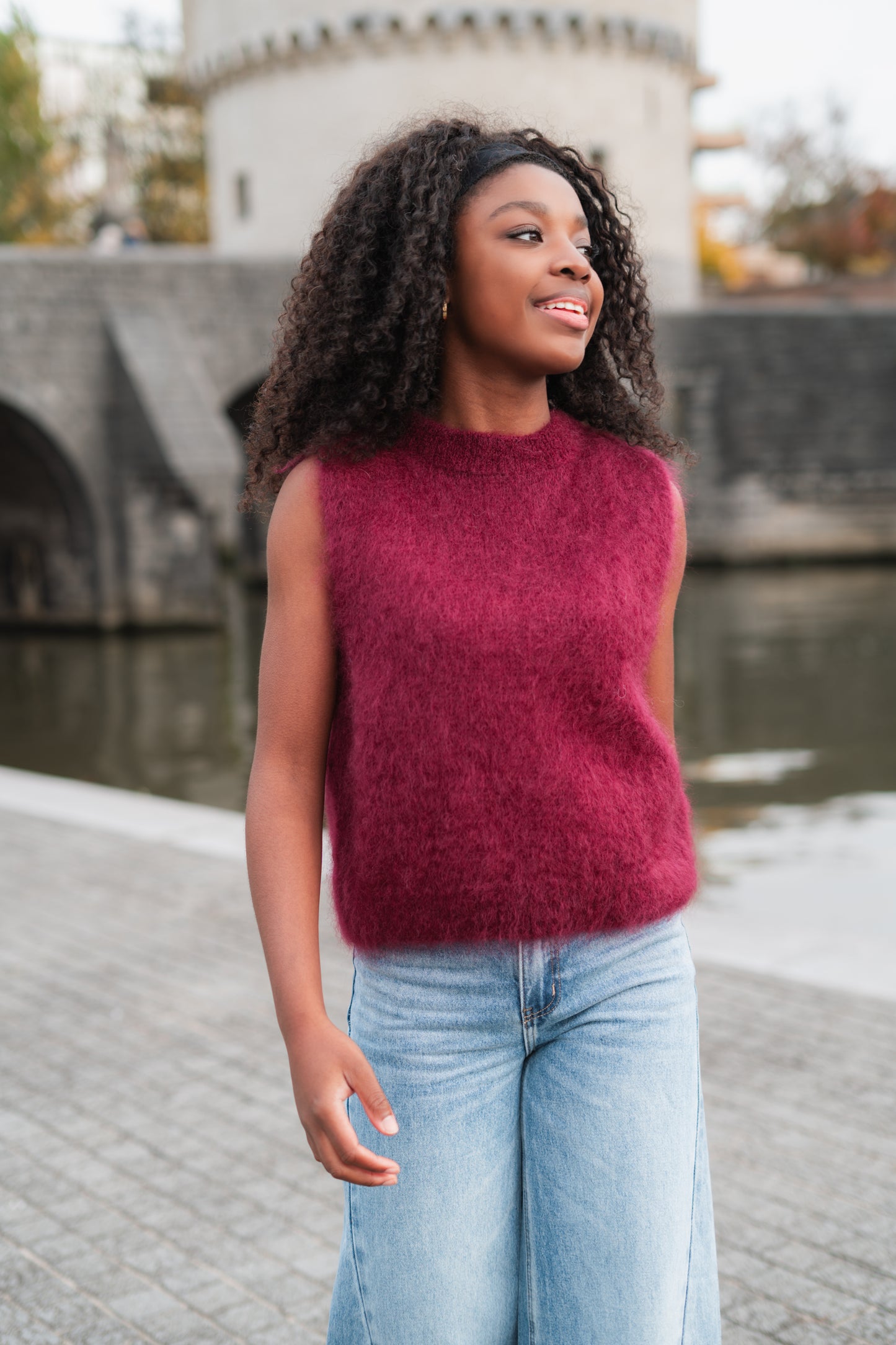 Alice mohair debardeur burgundy