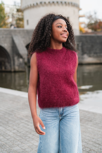Alice mohair debardeur burgundy
