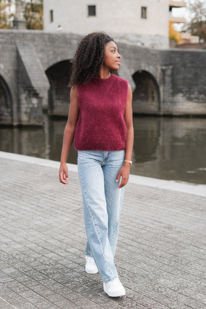 Alice mohair debardeur burgundy