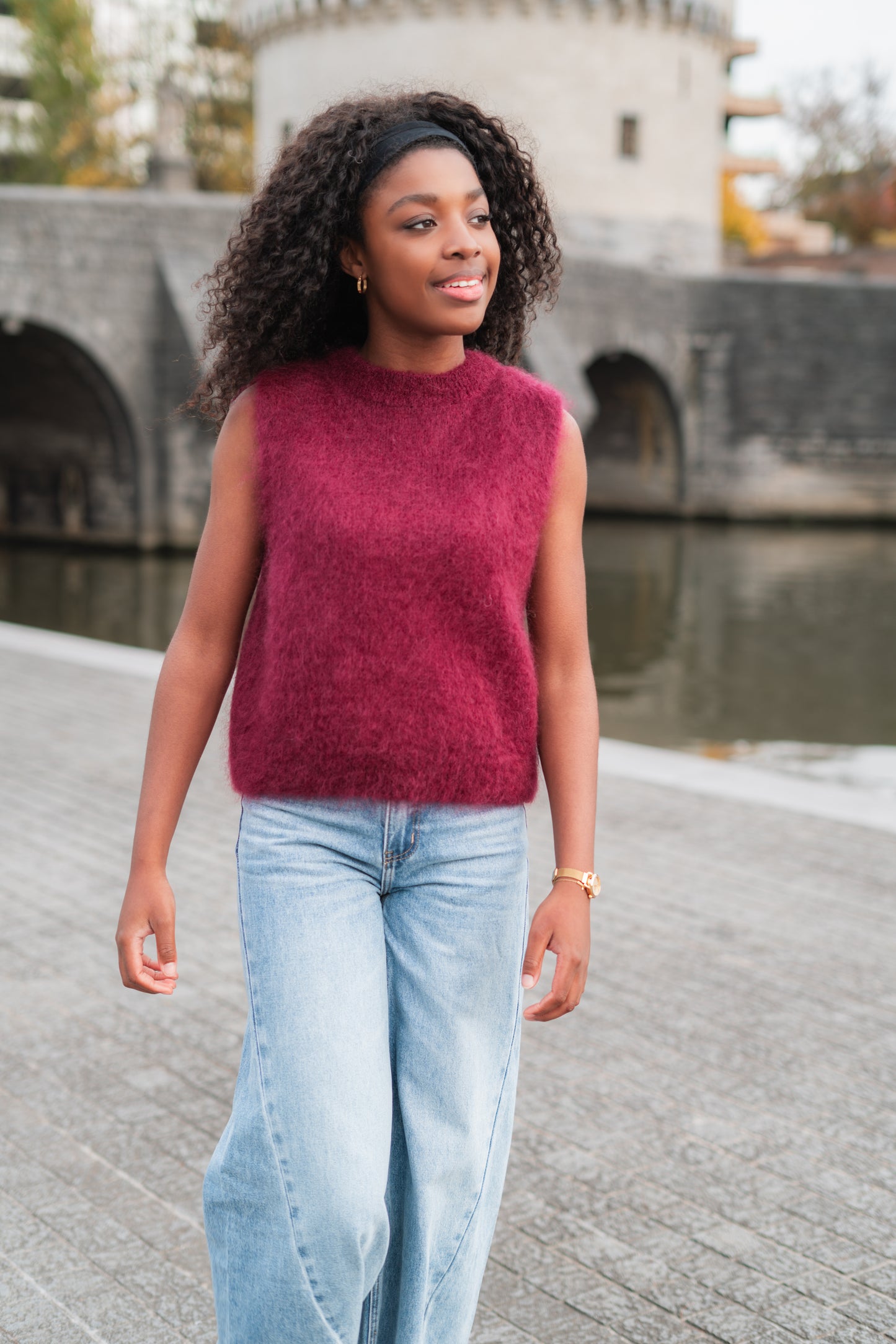 Alice mohair debardeur burgundy