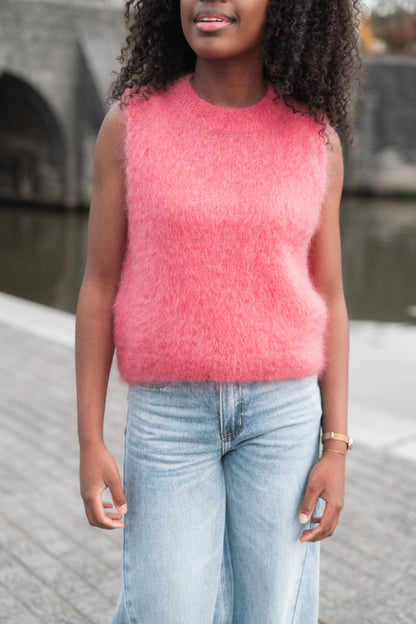 Alice mohair debardeur peach