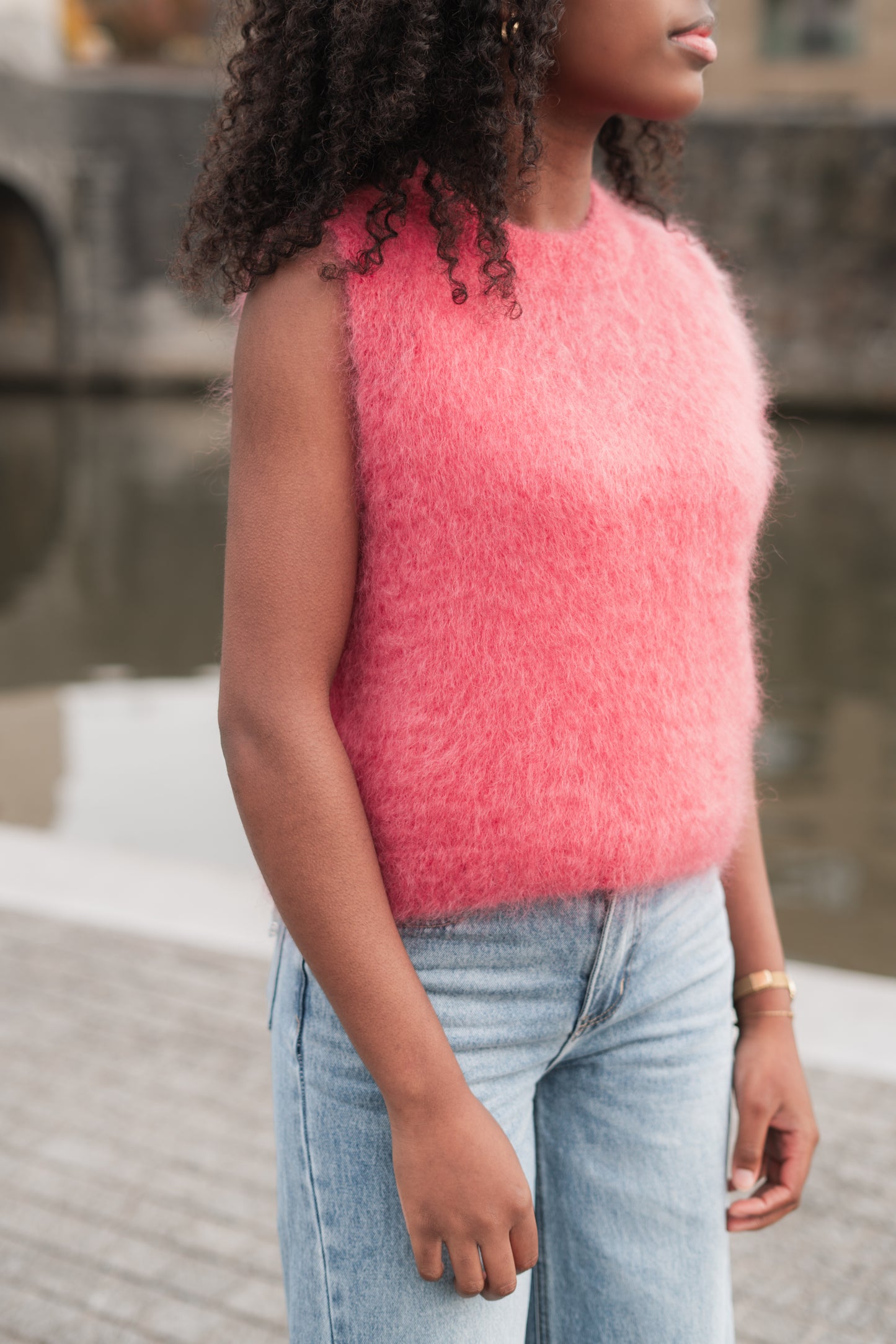 Alice mohair debardeur peach