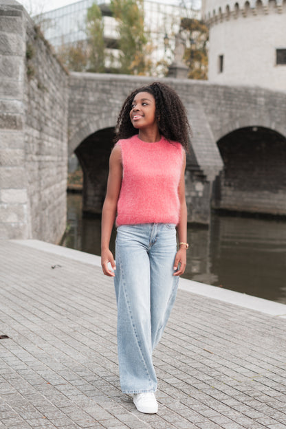 Alice mohair debardeur peach