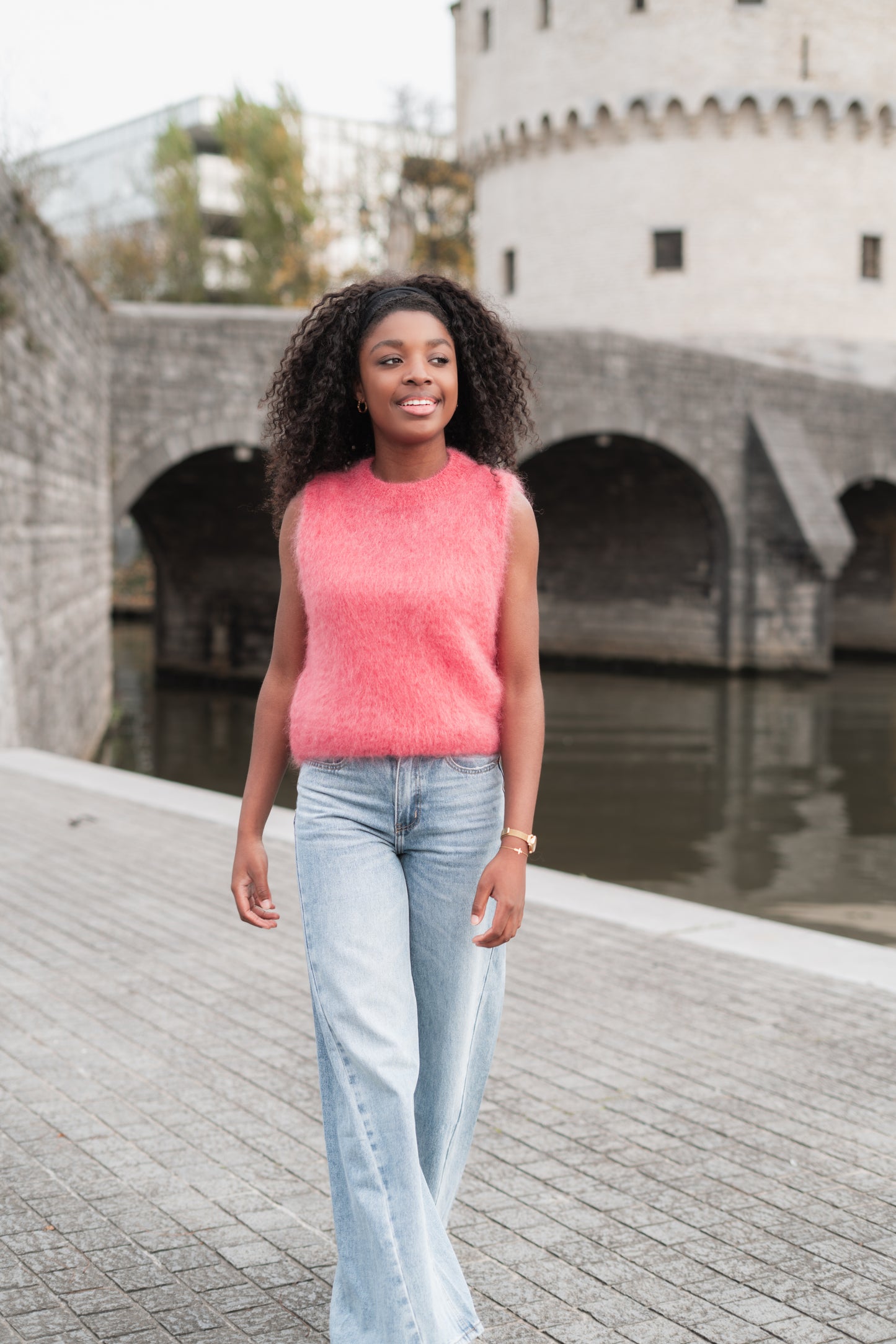 Alice mohair debardeur peach