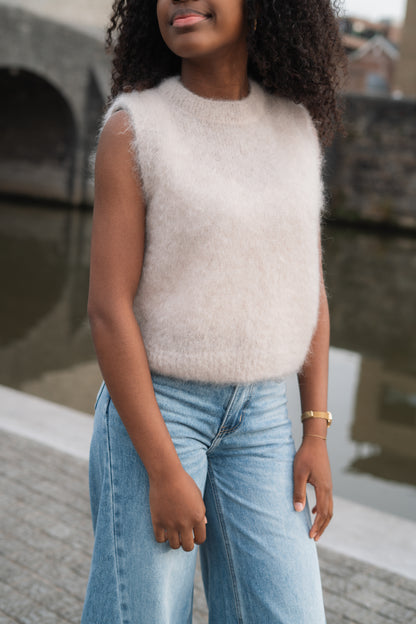 Alice mohair debardeur latté