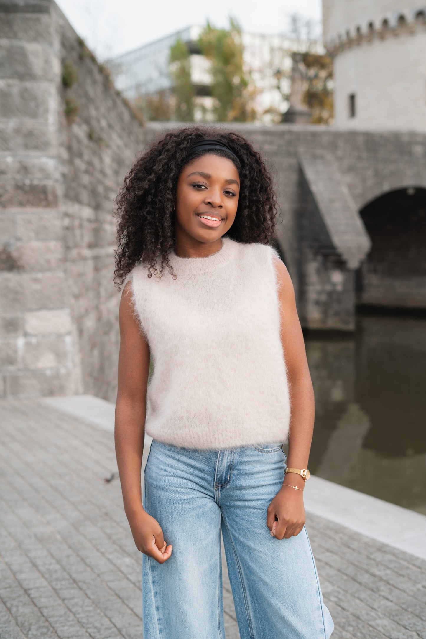 Alice mohair debardeur latté