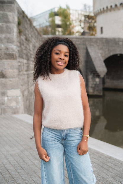 Alice mohair debardeur latté