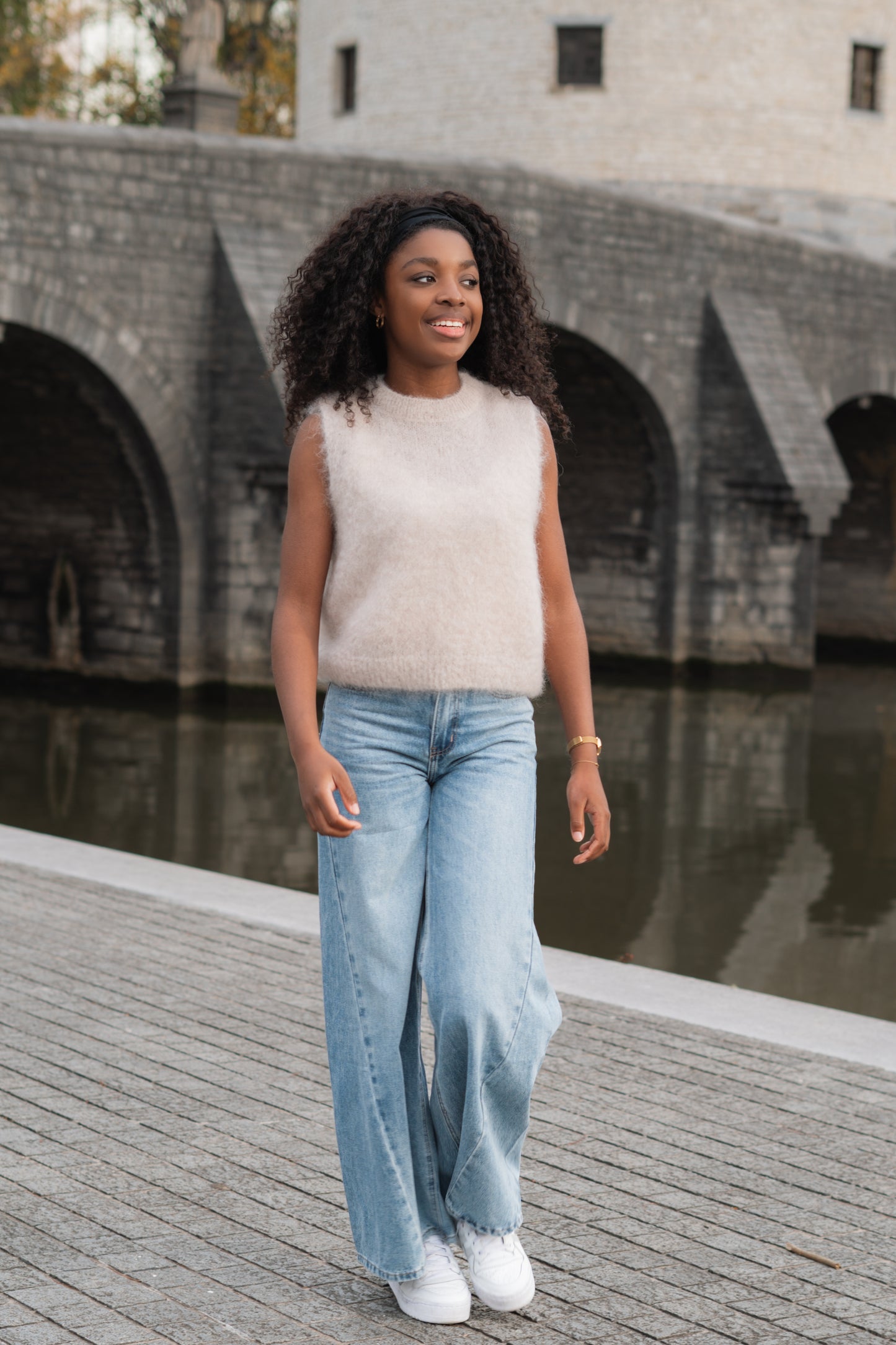 Alice mohair debardeur latté