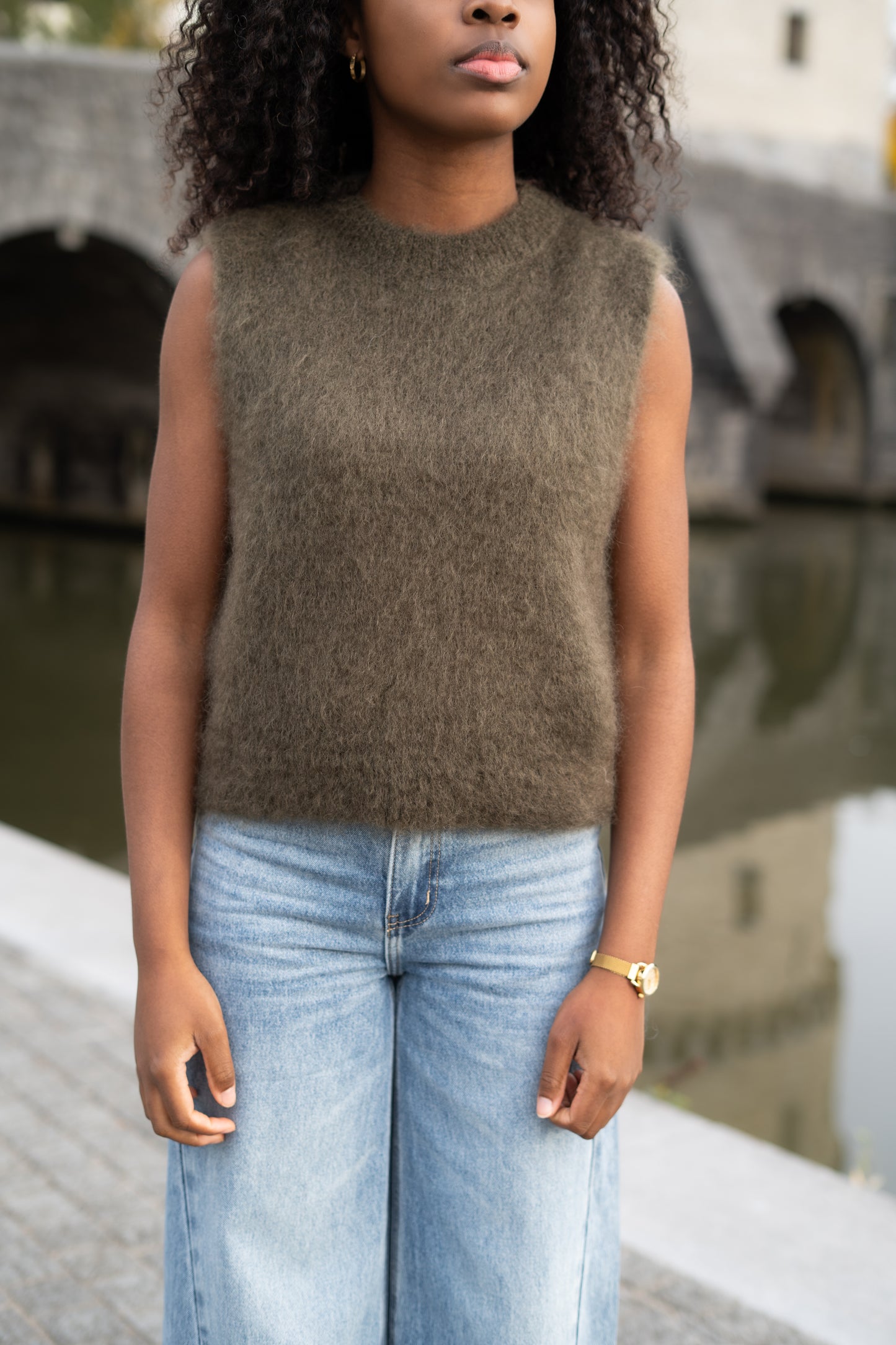 Alice mohair debardeur kaki