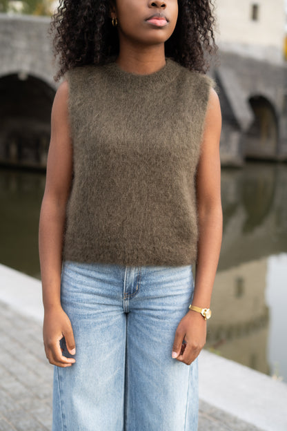 Alice mohair debardeur kaki