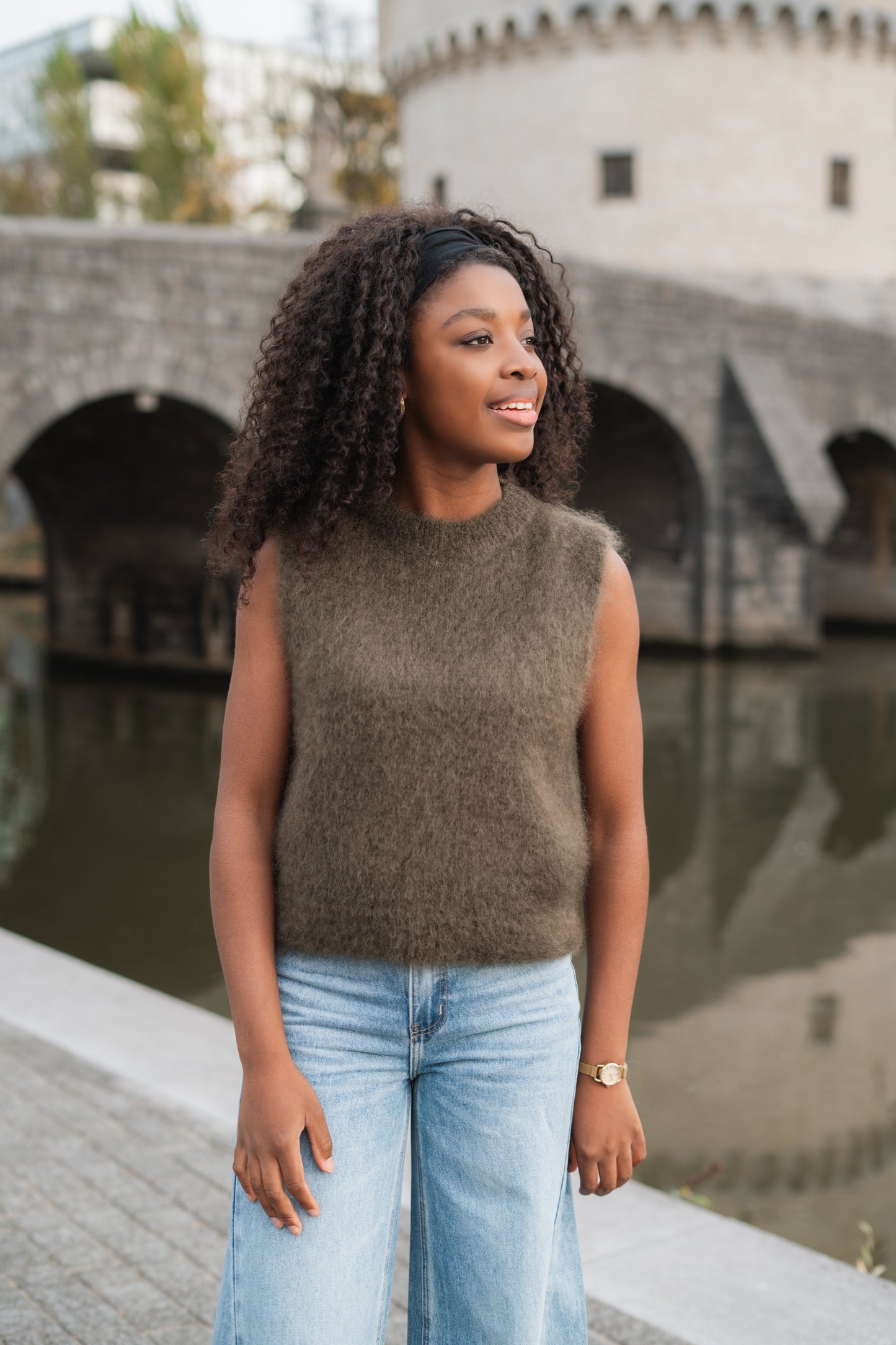 Alice mohair debardeur kaki