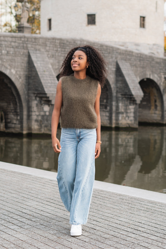 Alice mohair debardeur kaki