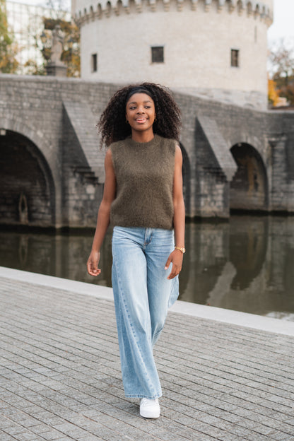 Alice mohair debardeur kaki