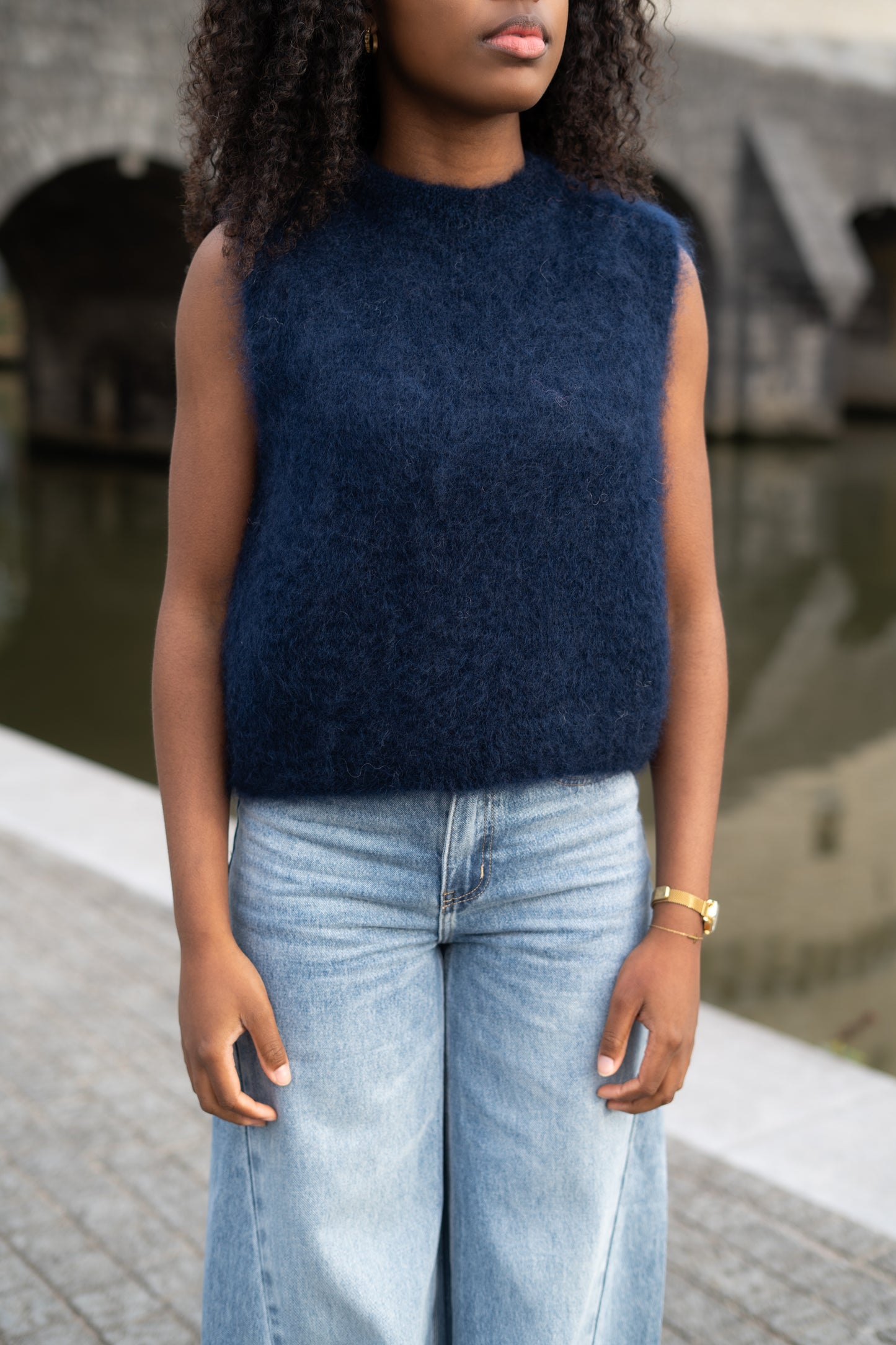 Alice mohair debardeur marine