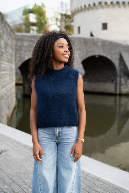 Alice mohair debardeur marine