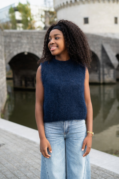 Alice mohair debardeur marine