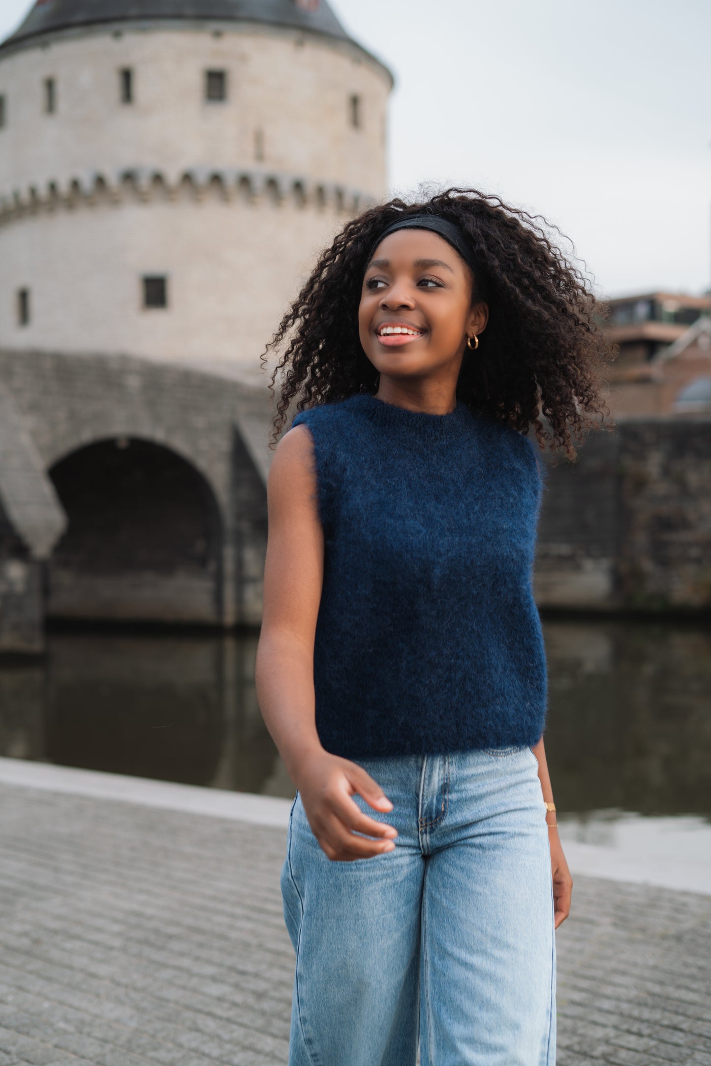 Alice mohair debardeur marine