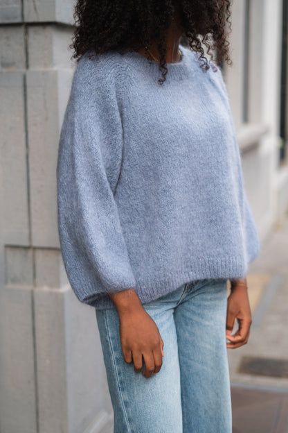 Marie knitwear grijsblauw