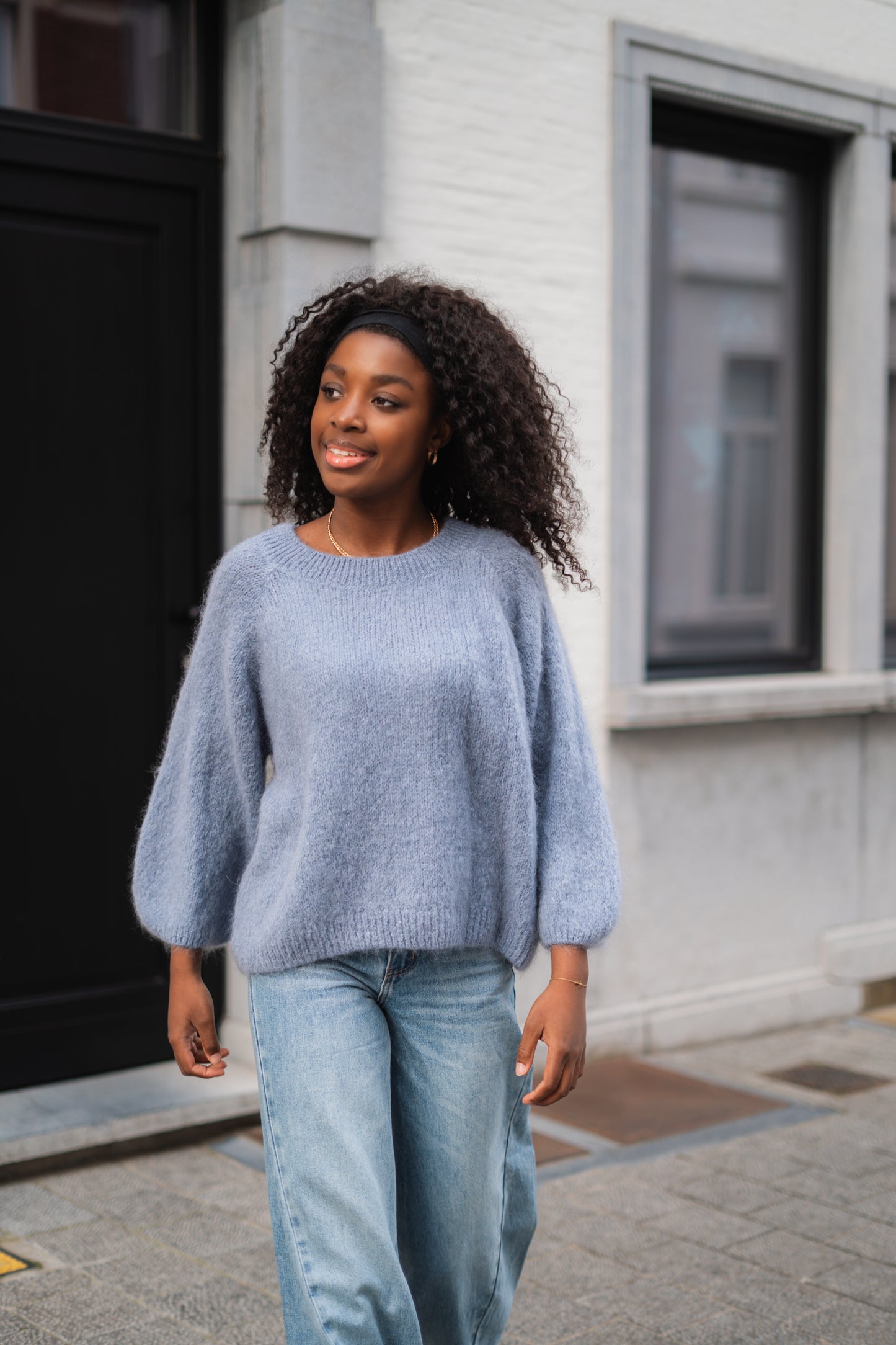 Marie knitwear grijsblauw