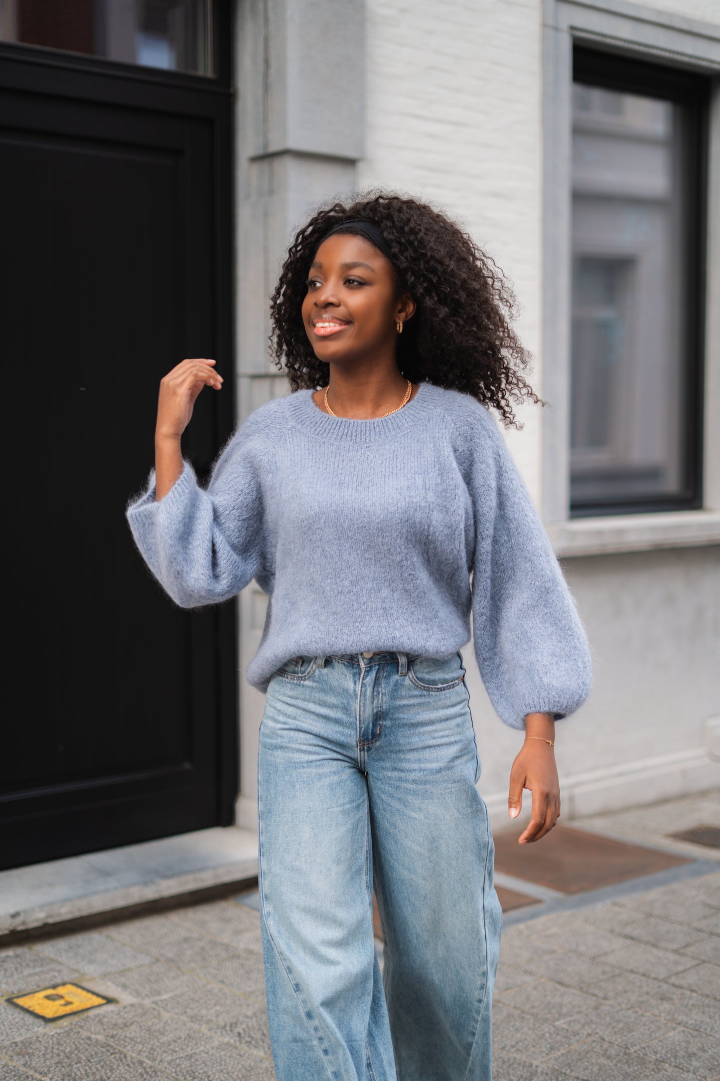 Marie knitwear grijsblauw