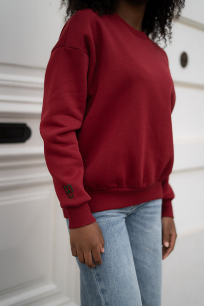 Rode sweater met MC logo