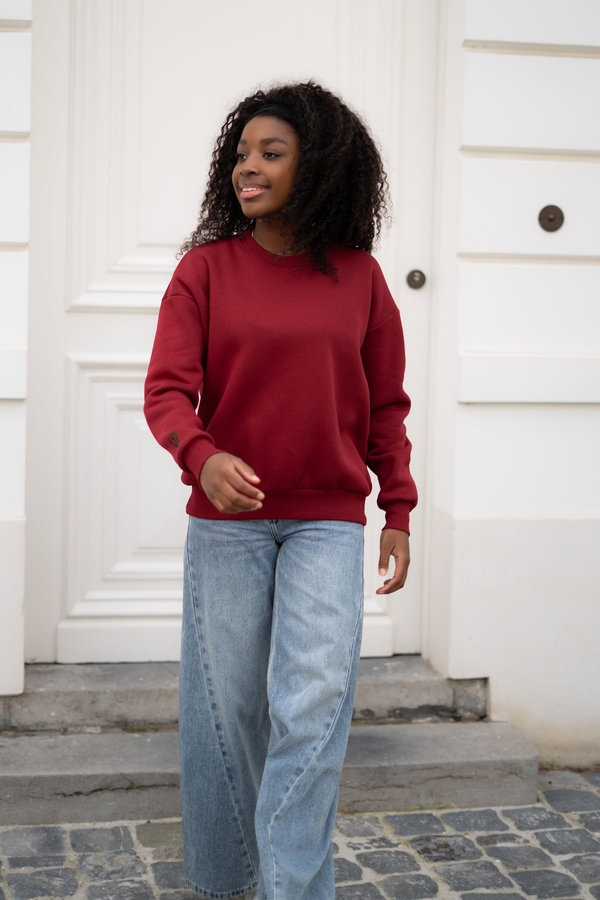 Rode sweater met MC logo