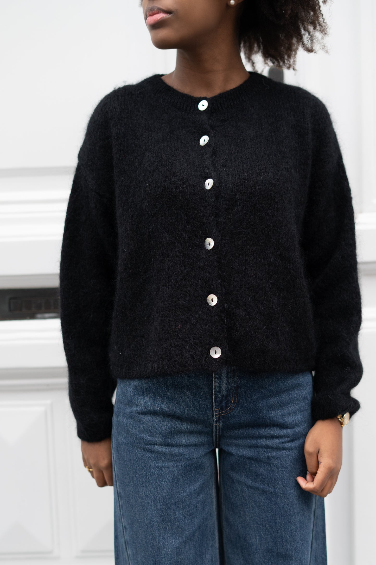 Fleur knit cardigan zwart