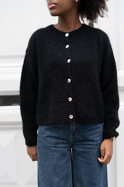 Fleur knit cardigan zwart